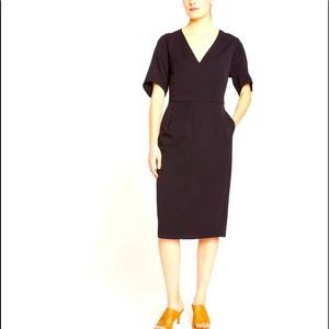Universal standard Moira V neck twill dress